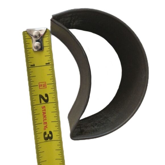 Antique Tin Crescent Moon Cookie Cutter Primitive Soldered Patina Farmhouse Vtg - Picture 2 of 12